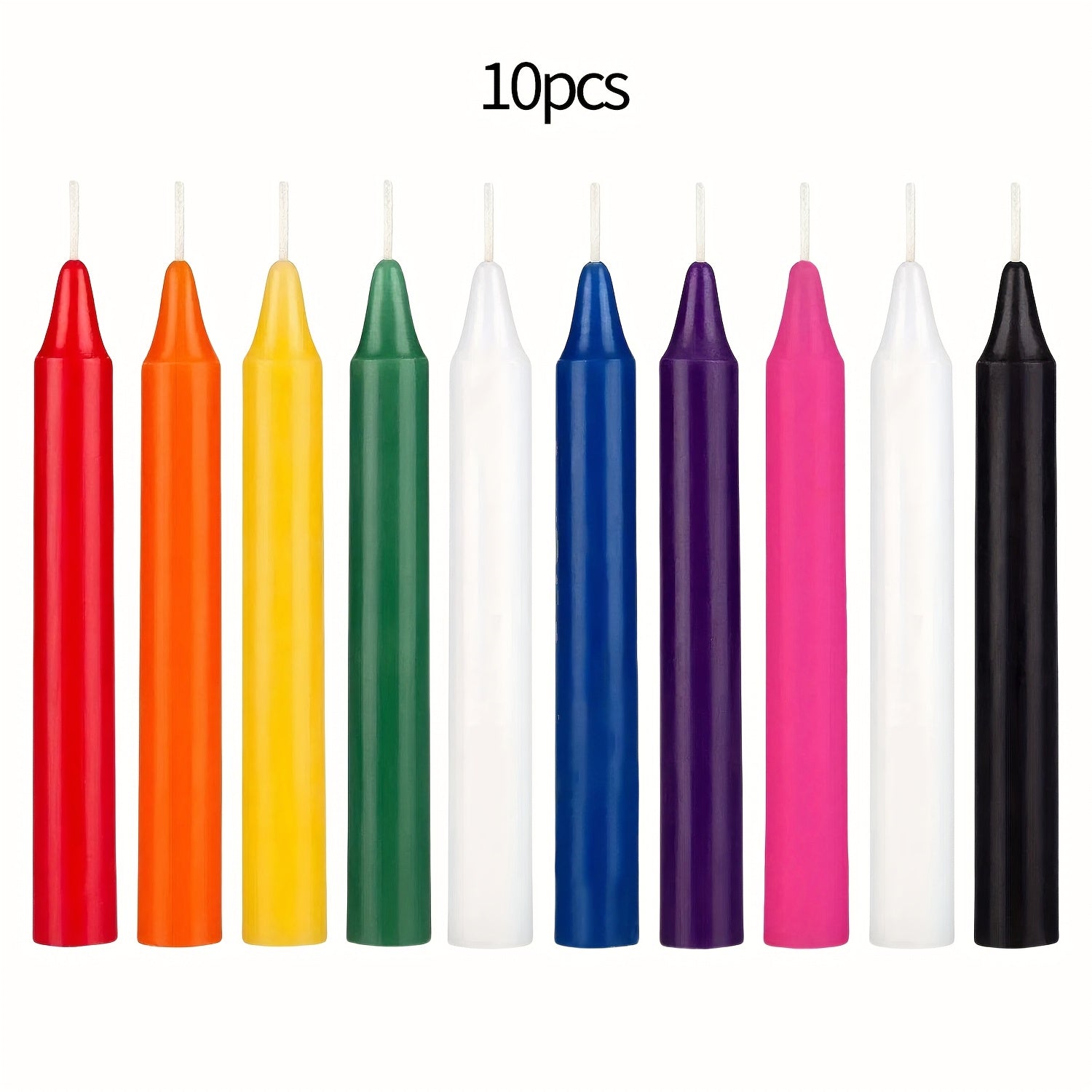 10pcs/30pcs Spell Bell Candles - Premium Mini Cone Candles for Ritual, Prayer, Birthday, Meditation, Altar, Spell, Bell Candles -4 inches High (Multi Color)