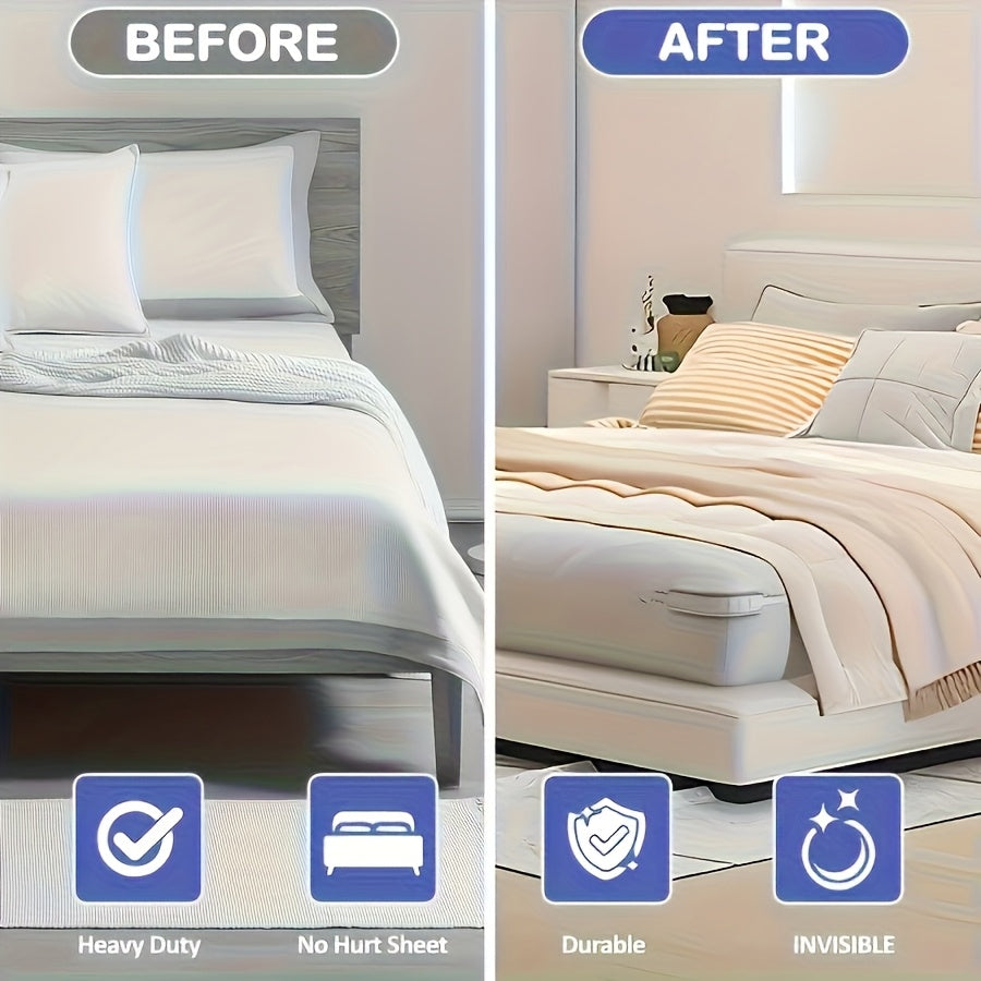 1 Set of 4 Invisible Fitted Sheet Holders