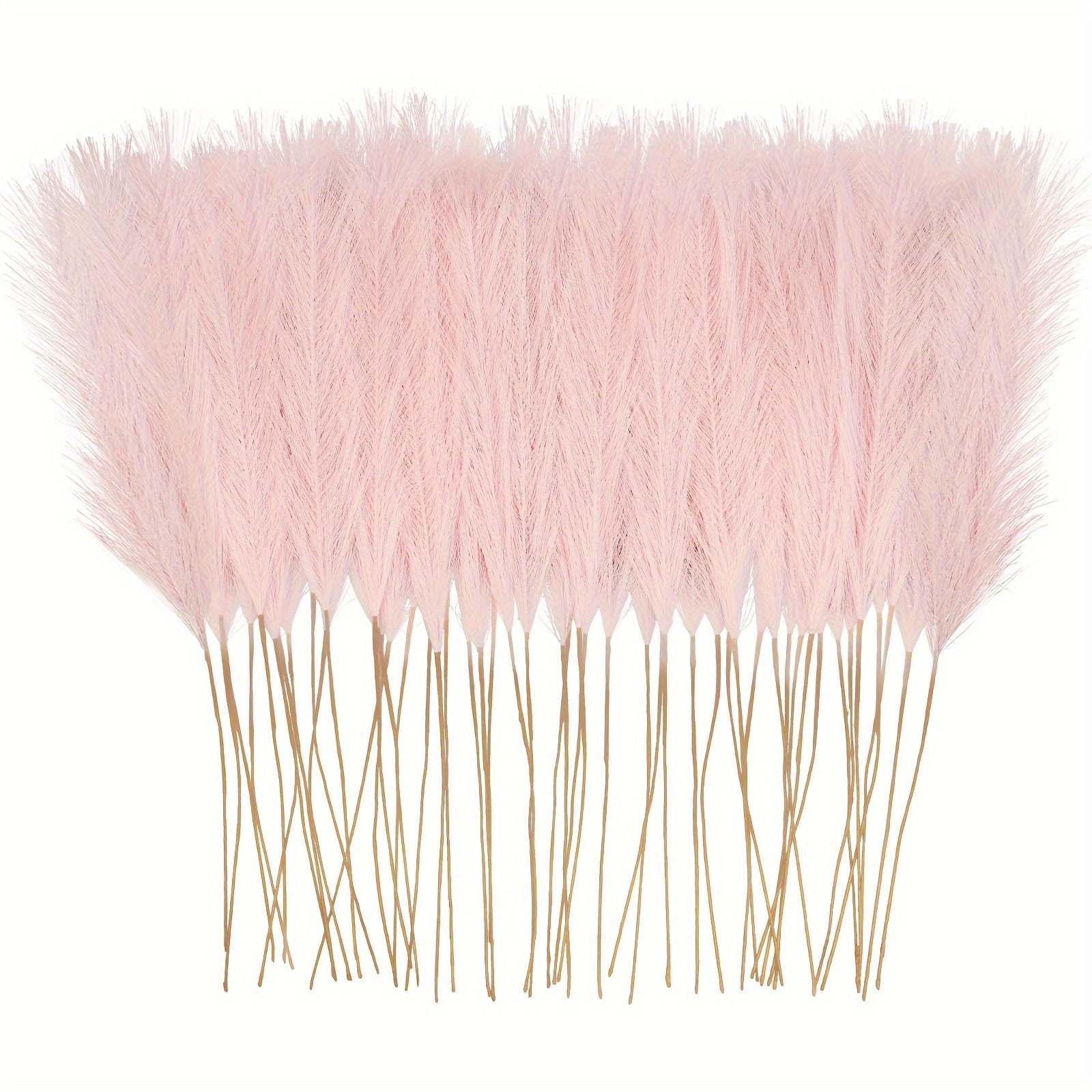 Pink Faux 21" 10pcs Bloomings Pampas Grass - Polyester Artificial Branches Vase Filler - No Electricity or Battery Needed for Home Wedding Boho Decor, Christmas Decoration