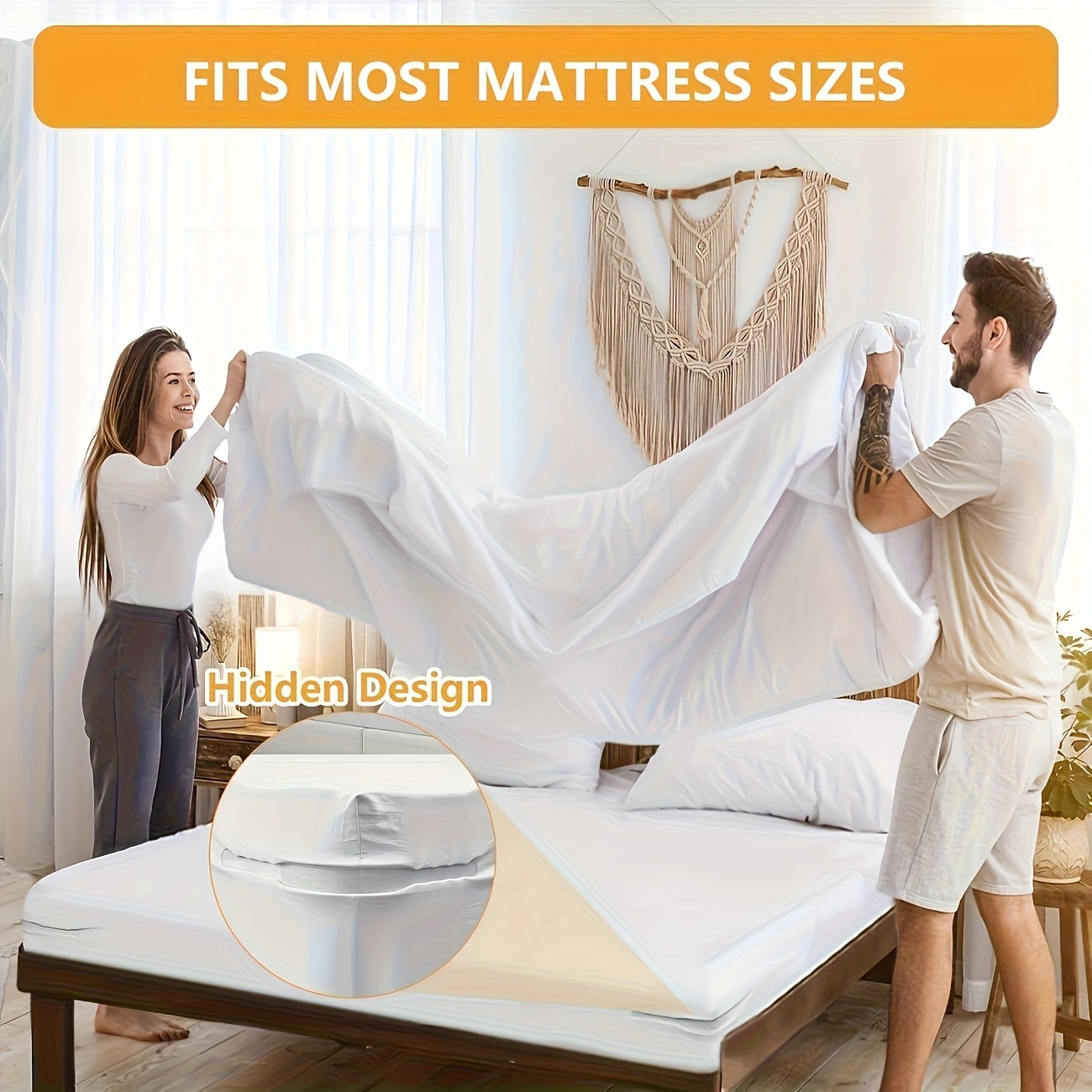 1 Set of 4 Invisible Fitted Sheet Holders