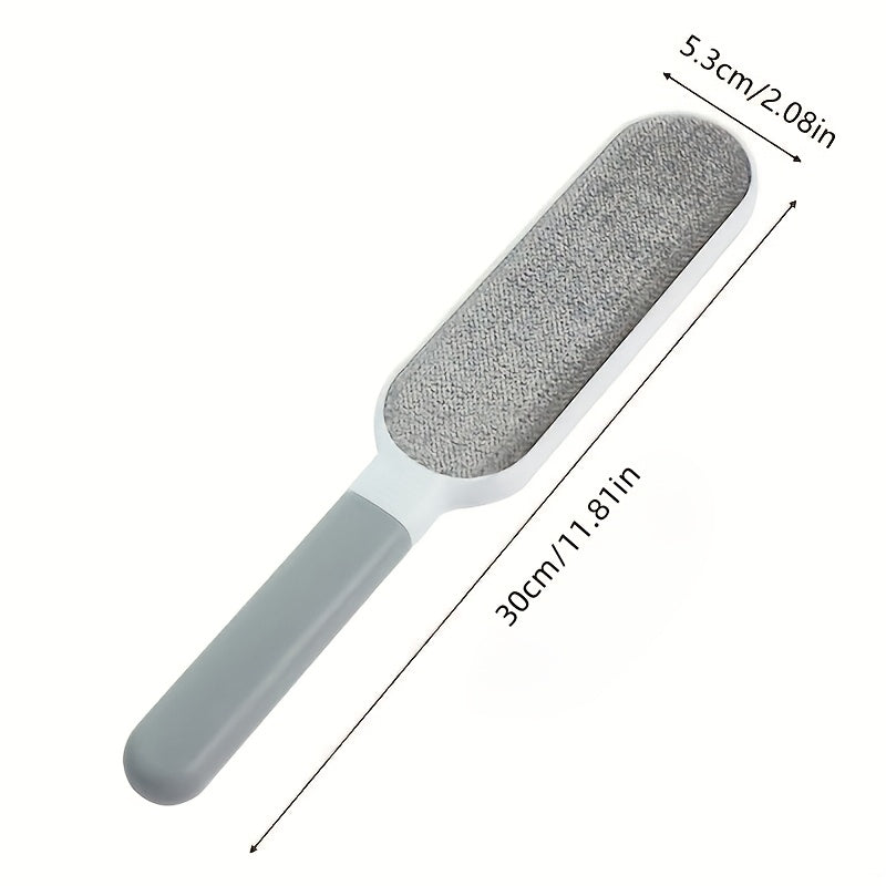 1pc Double-Sided Multi-Functional Reusable Dust Brush, Manual Electrostatic Lint Brush for Cat Fur, Clothes, Sofa, Furniture, Bedding, Carpet Cleaning - Plastic, No Electricity Needed, Ideal for Living Room Use