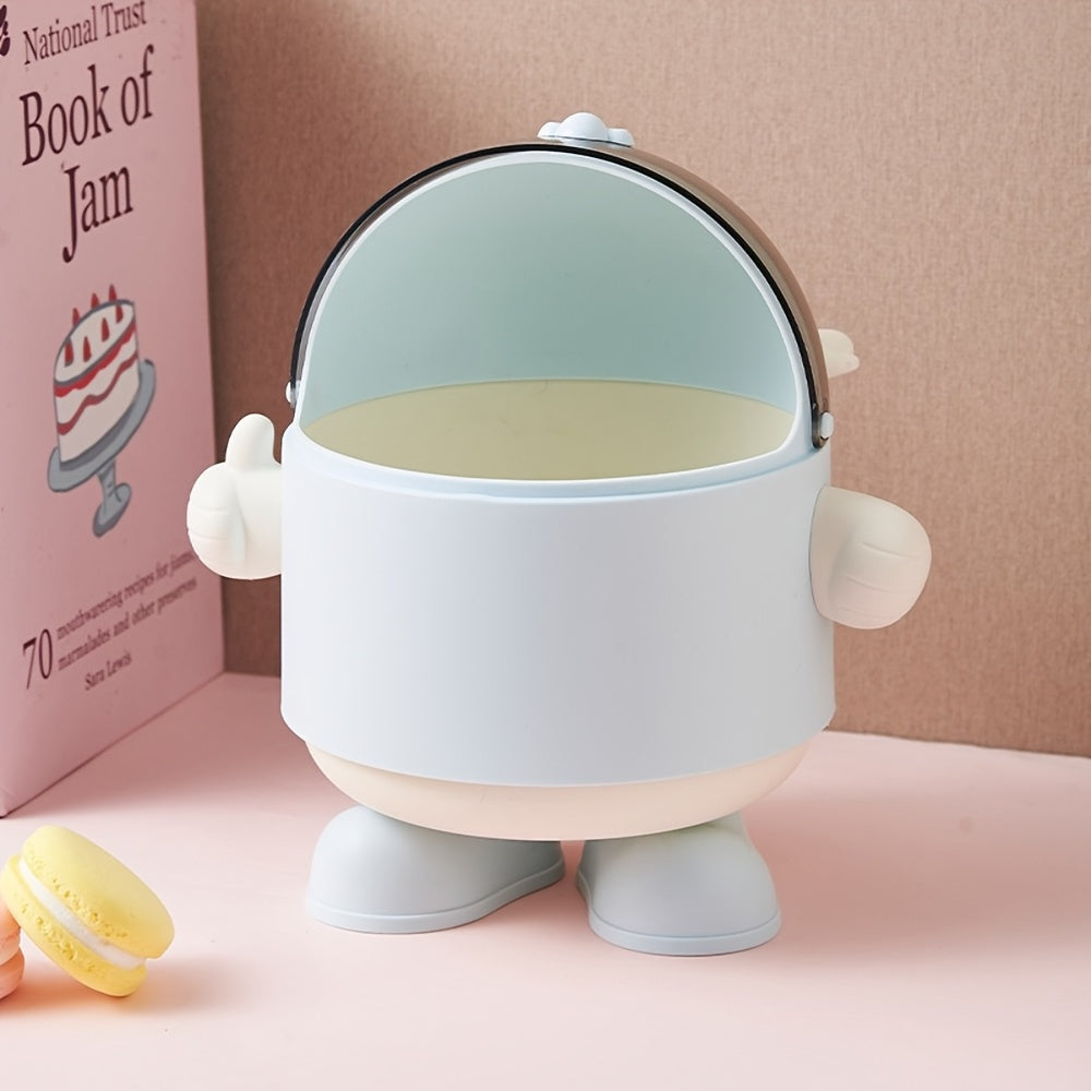 [Cute LABUBU Box] Cute Cartoon LABUBU Storage Box with Lid | Multifunctional Viewing Window, Entrance Storage Decor for Dolls, Keys, Candy