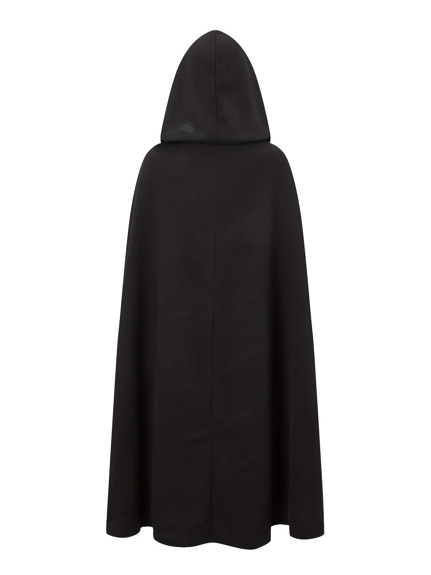 Thickened Hooded Cape Coat for Role-Playing & Cosplay - Vintage Asymmetrical Design, Machine Washable Solid Color Non-Stretch Fabric, Autumn Winter Costume Accessory, Costume Accessories