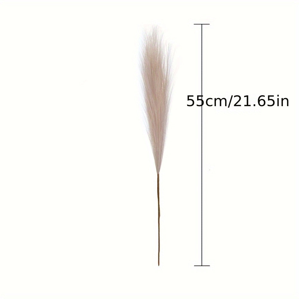 15pcs Elegant Faux Pampas Grass Bundle, 55.88cm - Cream & Light Brown, Ideal for Home Decor | Perfect for Living Room Display in White Vases, No Container Needed | Great for Christmas, Halloween, Easter, Thanksgiving, Mother's Day Decorations, Garden Deco