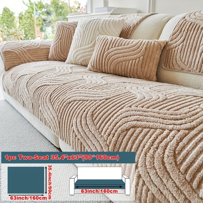 Plush Non-Slip Sofa Cover