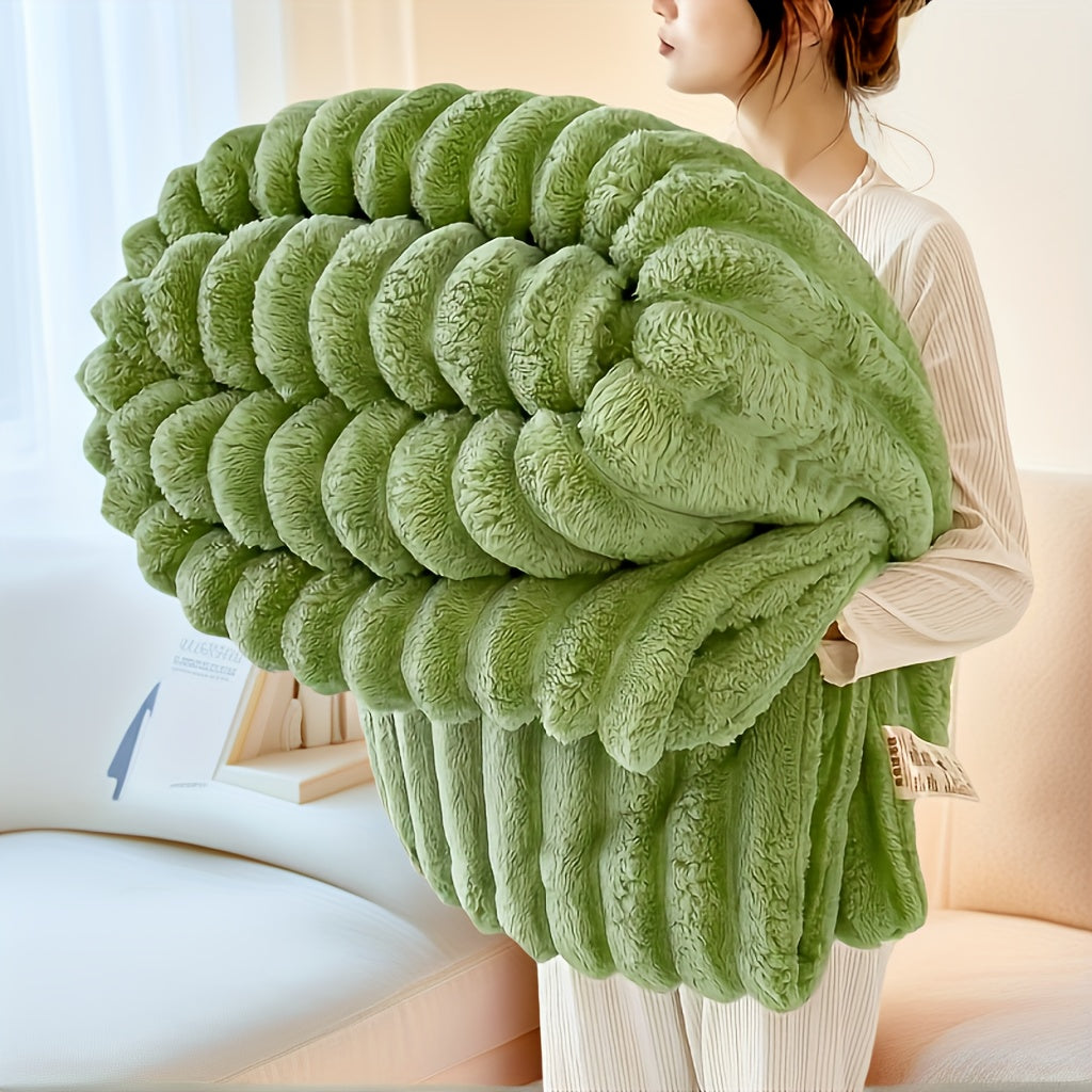 Luxurious Soft Faux Rabbit Fur Throw Blanket
