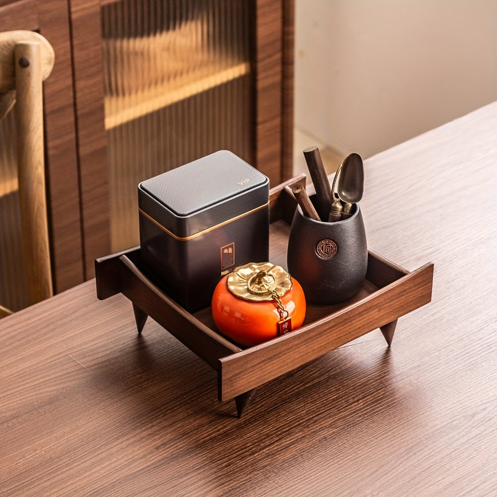 1pc Walnut High Foot Tray