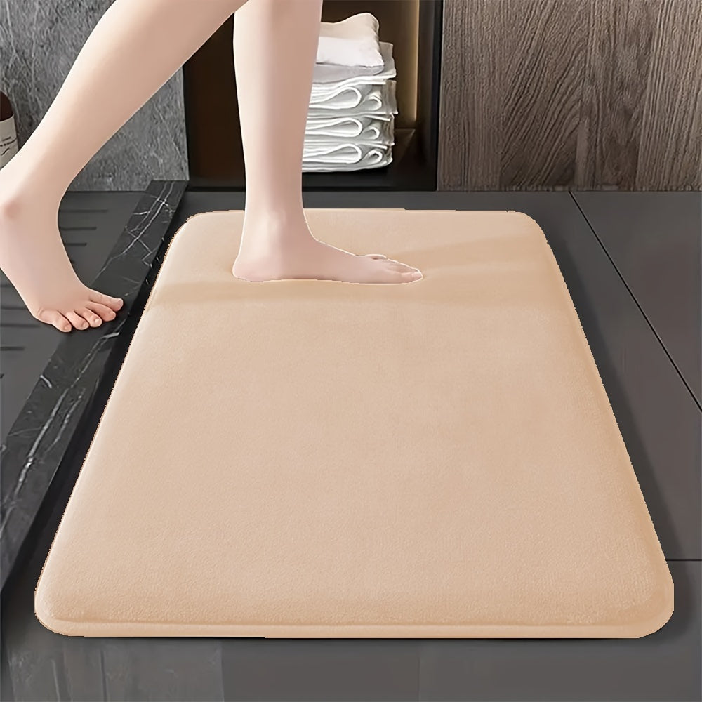 1pc Soft Floor Mat, Absorbent & Quick-drying Kitchen Floor Carpet, Non-slip Entry Doorway Floor Rug, Comfortable Memory Foam Cushioned Bathroom Foot Pad, For Bathroom Bedroom Kitchen Living Room Corrido, Ideal Living Room Supplies, Home Decoration