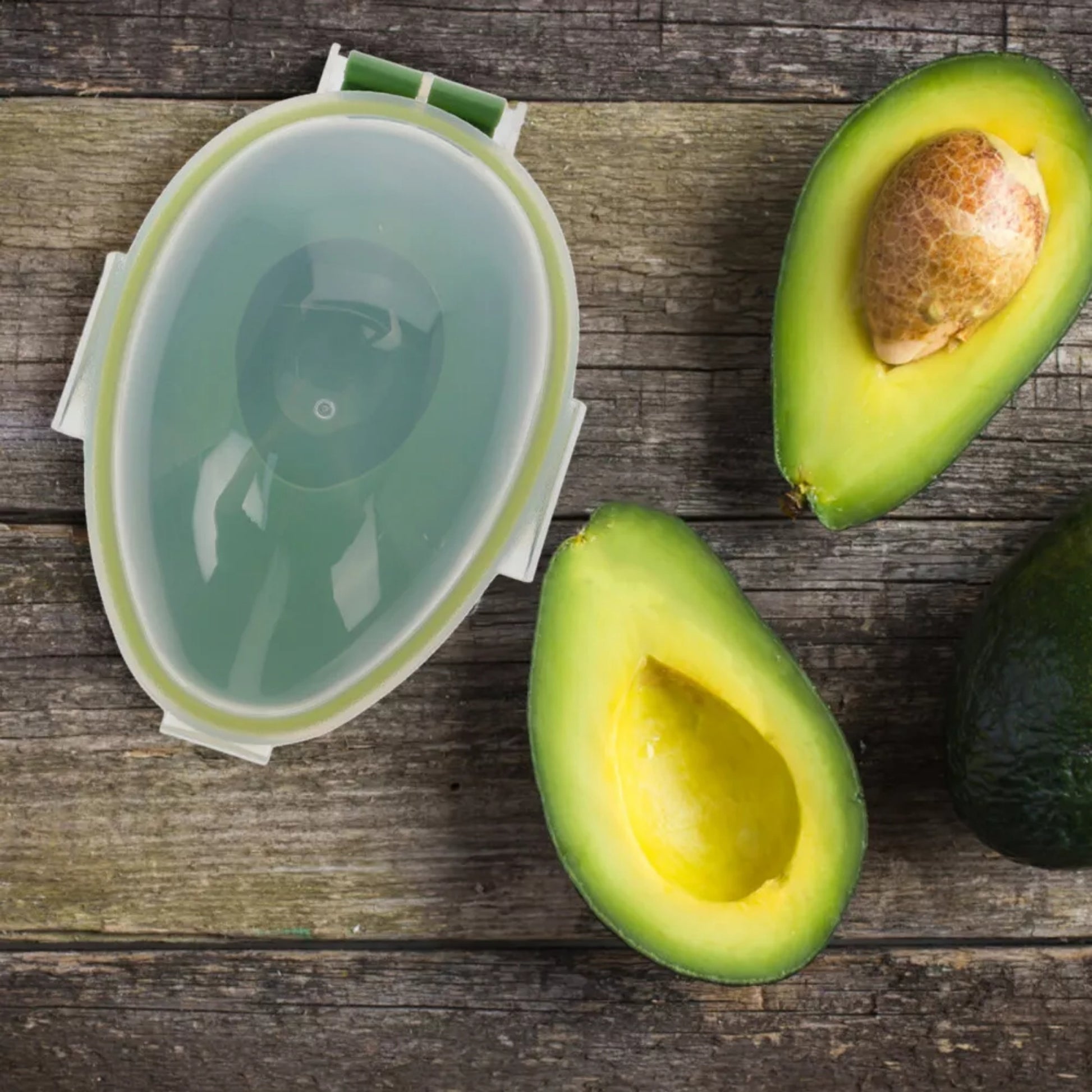 Reusable Avocado Keeper Storage Container - Plastic Flip Top Fresh Pod for Avocado, Multipurpose, Dishwasher Safe, Rectangle Shape, No Electricity Required