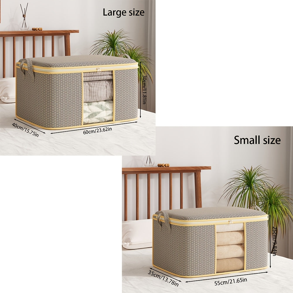 2pcs Heavy-Duty Storage Moving Bags Quilt Storage Blanket Storage with Handles Set and Clear Window