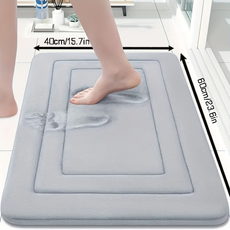 Coral Fleece Bathroom Floor Mat Anti Slip Pad