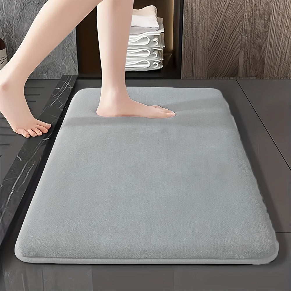 1pc Soft Floor Mat, Absorbent & Quick-drying Kitchen Floor Carpet, Non-slip Entry Doorway Floor Rug, Comfortable Memory Foam Cushioned Bathroom Foot Pad, For Bathroom Bedroom Kitchen Living Room Corrido, Ideal Living Room Supplies, Home Decoration