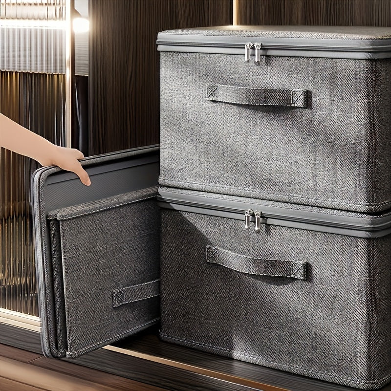 Extra-Large Stackable Storage Boxes - Multifunctional Space-Saving Organizers, Suitable for Closets, Bedrooms, Kitchens, Etc. - an Ideal Choice for Toys, Books, Clothes, And Linens.
