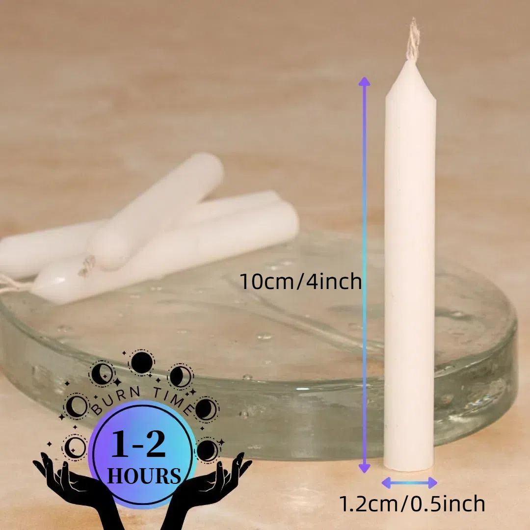 10/20/30pcs Spell Candles, Colorful Unscented Candles, 4in Tall x 1/2in Diameter Mini Conical Candles, Suitable for Witchcraft Crafts