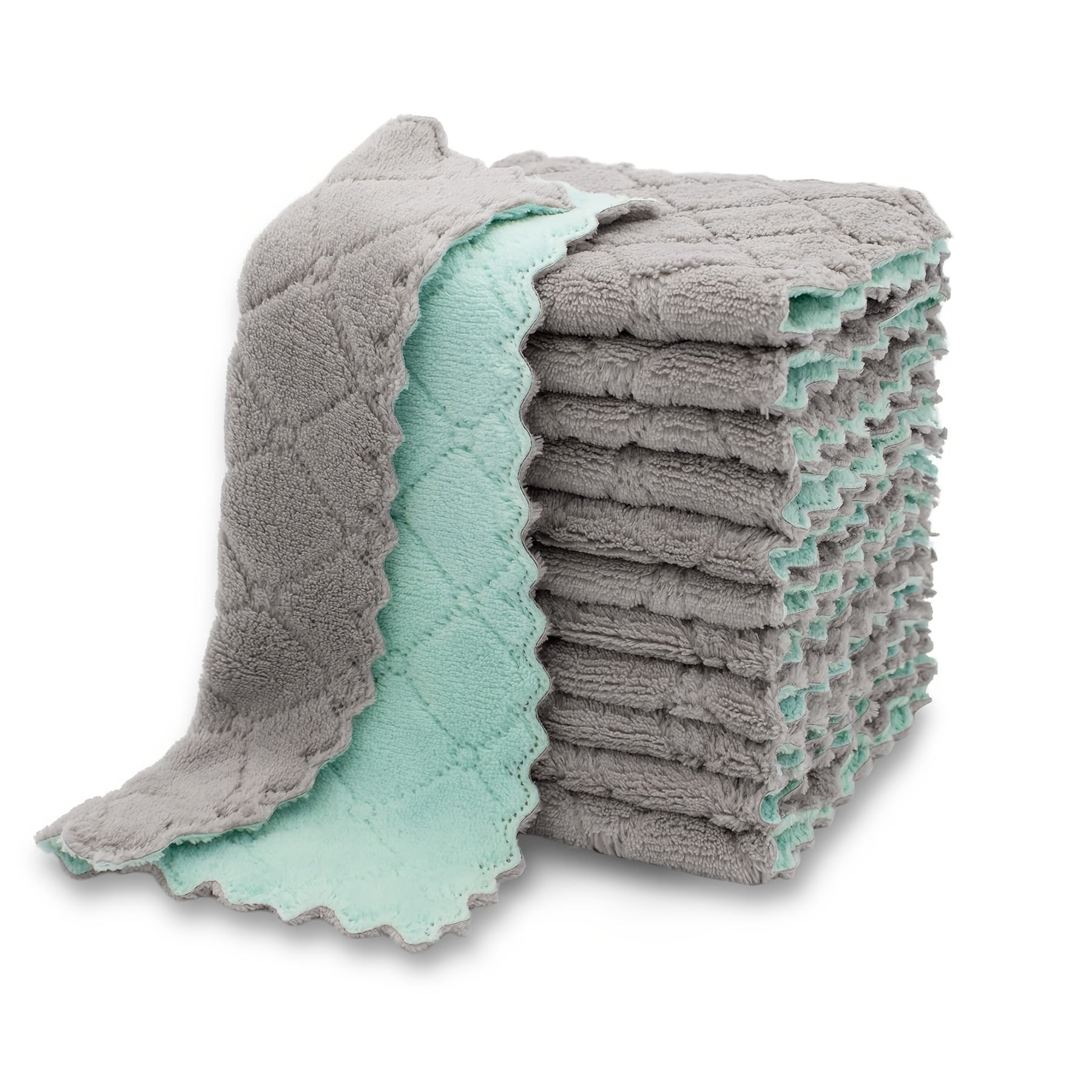 10pcs Kitchen Towels and Dishcloths Set Dish Towels for Washing Dishes Dish Rags for Everyday Cooking Baking-Random Color