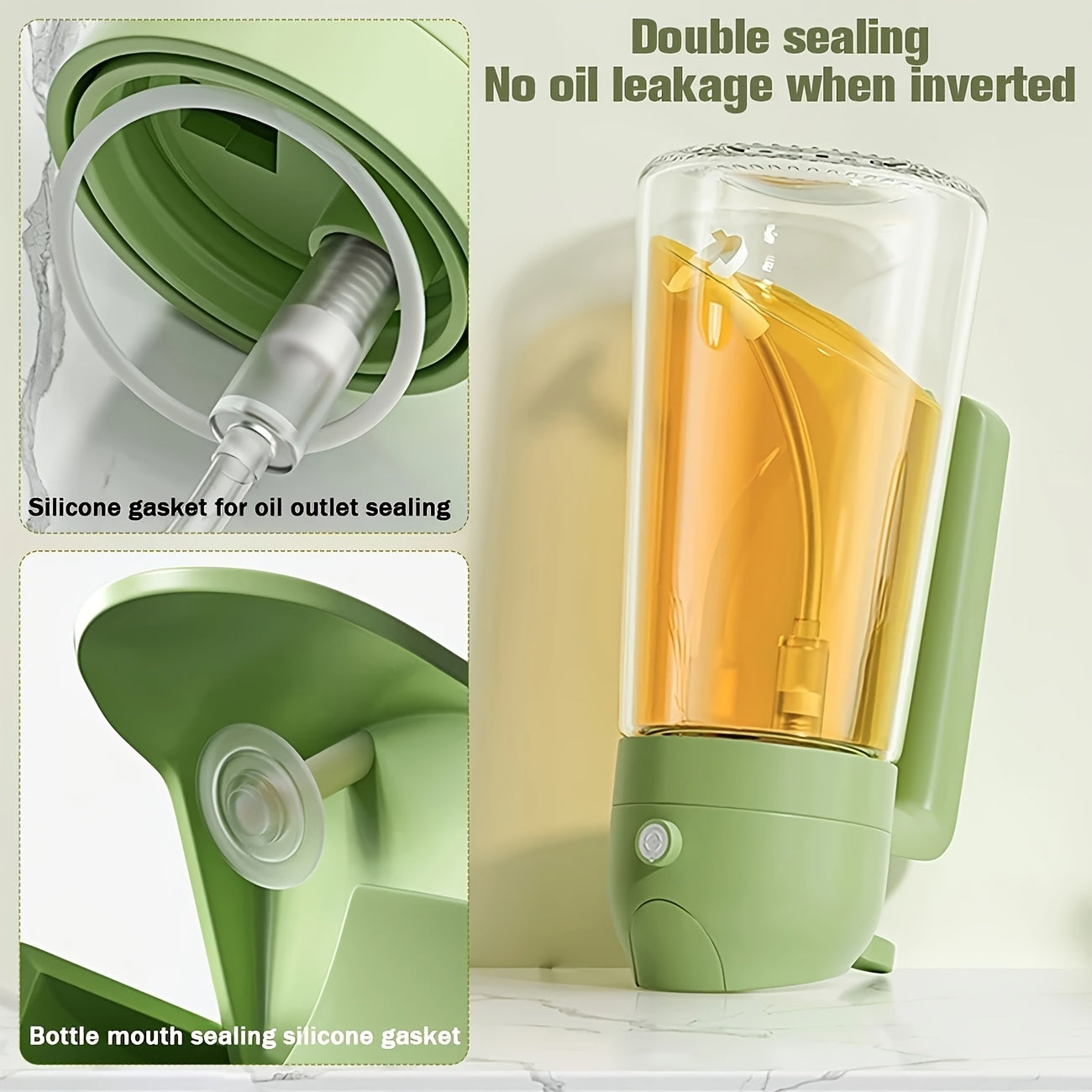 1pc Food-Grade Olive Oil Spray Bottle - BPA-Free Plastic, Odor-Resistant & Even Spray for Cooking, Salad Dressing, Condiments - Hand Wash Only, Oval Shape for Kitchen & Restaurant Use, Oil Sprayer Bottle for Cooking
