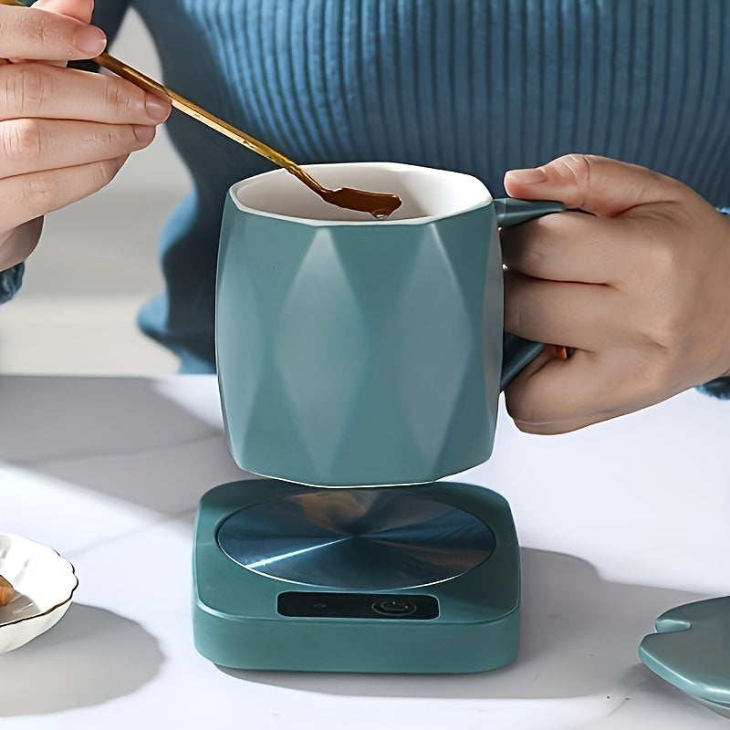 Keep Coffee Warm All Winter - USB Powered EOEVIR Teapot Warmer - ABS Electric Beverage Heating Pad - Perfect for Home and Office - Ideal for Christmas, Thanksgiving, Valentine's, Father's & Mother's Day Gifts