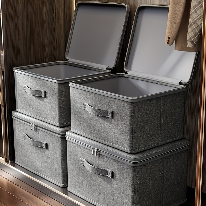 Extra-Large Stackable Storage Boxes - Multifunctional Space-Saving Organizers, Suitable for Closets, Bedrooms, Kitchens, Etc. - an Ideal Choice for Toys, Books, Clothes, And Linens.