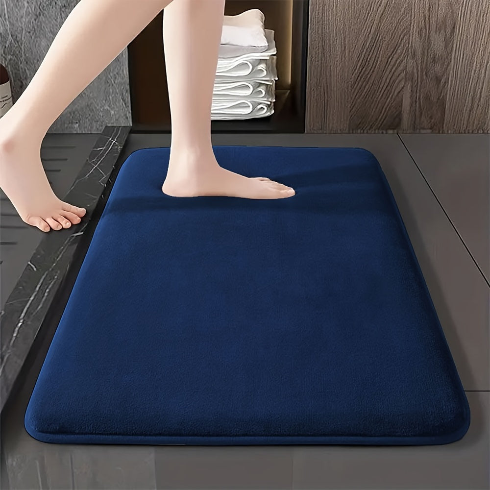 1pc Soft Floor Mat, Absorbent & Quick-drying Kitchen Floor Carpet, Non-slip Entry Doorway Floor Rug, Comfortable Memory Foam Cushioned Bathroom Foot Pad, For Bathroom Bedroom Kitchen Living Room Corrido, Ideal Living Room Supplies, Home Decoration