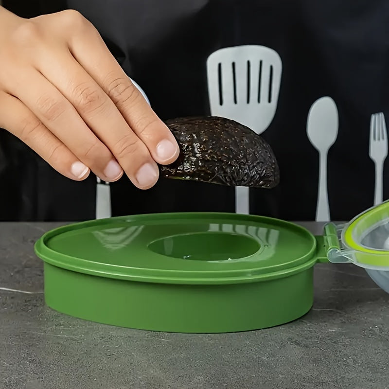 Reusable Avocado Keeper Storage Container - Plastic Flip Top Fresh Pod for Avocado, Multipurpose, Dishwasher Safe, Rectangle Shape, No Electricity Required