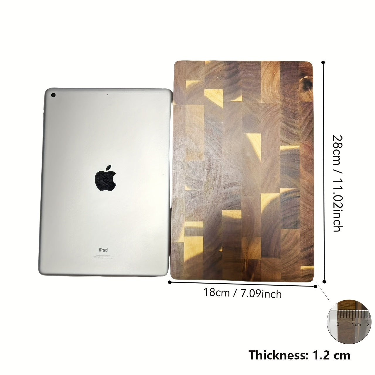 1pc Premium Acacia Wood Cutting Board - Double-Sided, Durable & Hygienic Kitchen Essential for Meat, Cheese, Bread, Vegetables & Fruits - Rustic Design with Natural Wood Grain, Perfect for Home & Professional Use, Food Preparation | Stylish Chopping Board