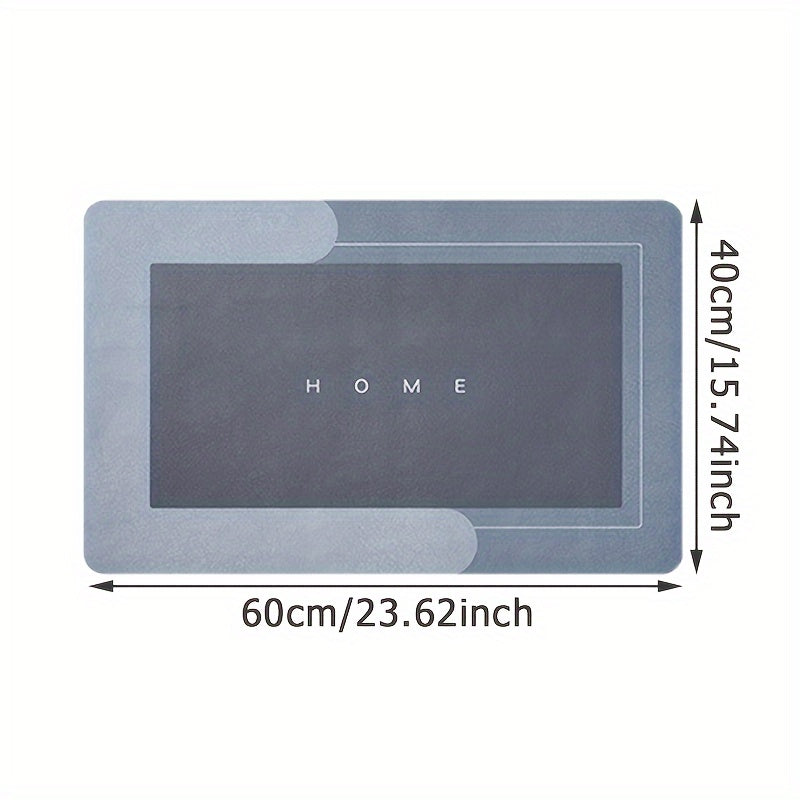 [1pc Non-Slip Kitchen Mat] 1pc Super Non-Slip Diatom Mud Kitchen Mat | 3mm Thick, 2.0kg/m², Natural Rubber Base, Scratch-Resistant, Easy to Clean & Wipe | Comfortable Standing Mat for Kitchens, Bathrooms, Entryways - Black, Multiple Sizes Available