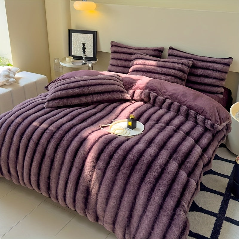 High-end soft striped multifunctional blanket