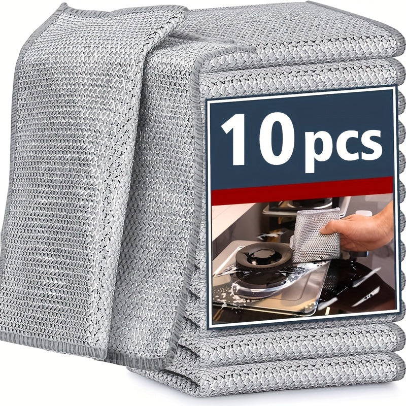 10/20/30pcs Magic Steel Cleaning Pads - Multi-Purpose, Reusable, Non-Stick, Rust Removal, Safe for All Surfaces