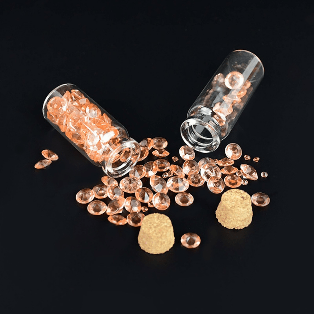 [Mini DIY Glass Cork Jar] 5Pcs Mini Glass Bottles With Cork Empty Christmas Wish Bottles For DIY Message Vials Jars Crafts Pendants Home Wedding Ornaments, Mini DIY Glass Bottle Delicate And Lovely Cork Drift Blessing Wishing Prayer Jar Vial, Mini Tiny Cl