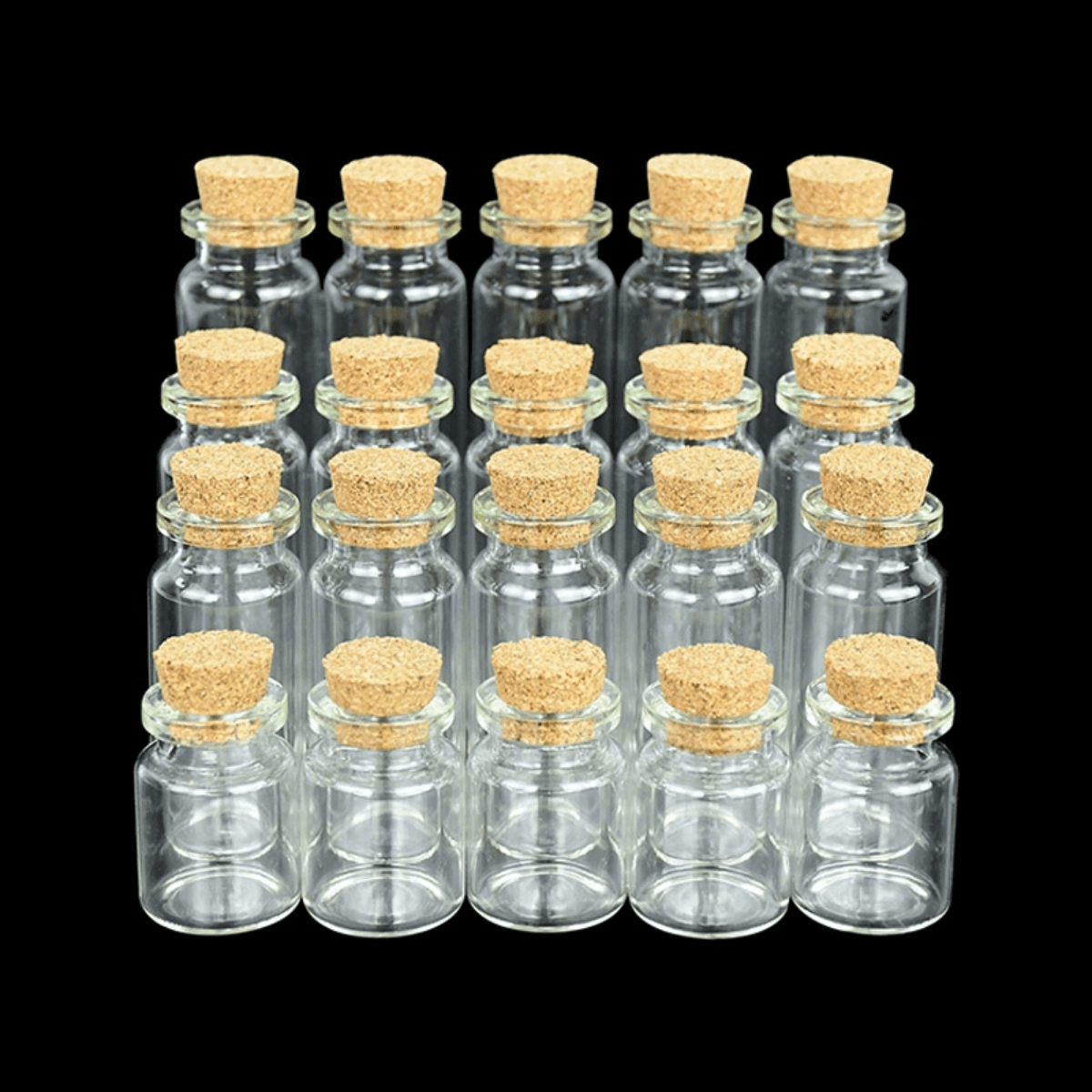 [Mini DIY Glass Cork Jar] 5Pcs Mini Glass Bottles With Cork Empty Christmas Wish Bottles For DIY Message Vials Jars Crafts Pendants Home Wedding Ornaments, Mini DIY Glass Bottle Delicate And Lovely Cork Drift Blessing Wishing Prayer Jar Vial, Mini Tiny Cl