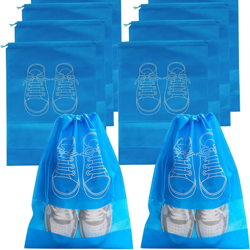 10/5pcs Multi-Color Shoes Storage Bag Closet Organizer Non-woven Travel Portable Bag Clothing Classified Hanging Bag, Hanging Shoe Organizers