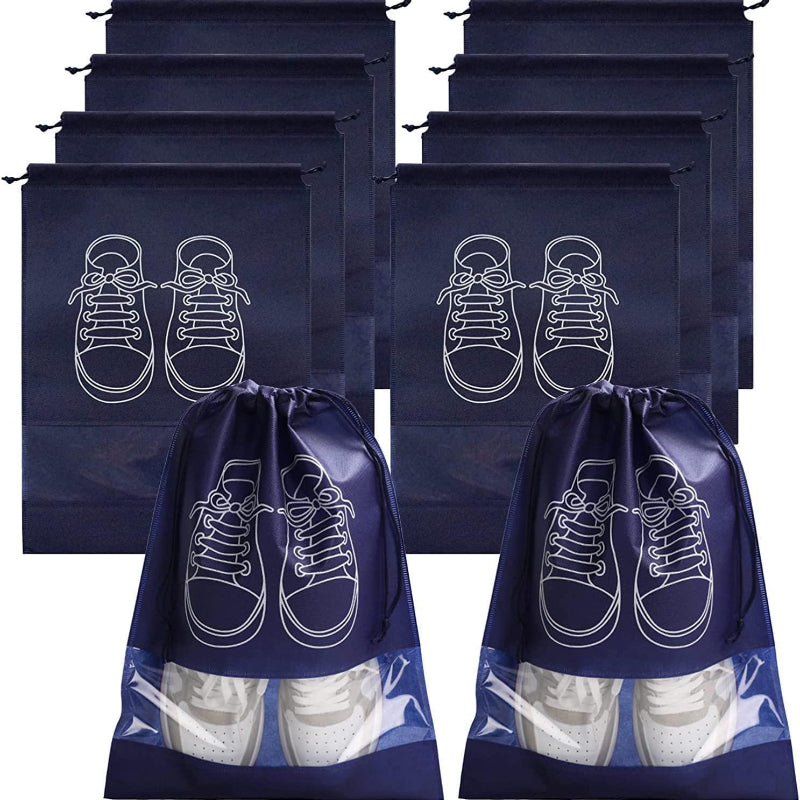 10/5pcs Multi-Color Shoes Storage Bag Closet Organizer Non-woven Travel Portable Bag Clothing Classified Hanging Bag, Hanging Shoe Organizers