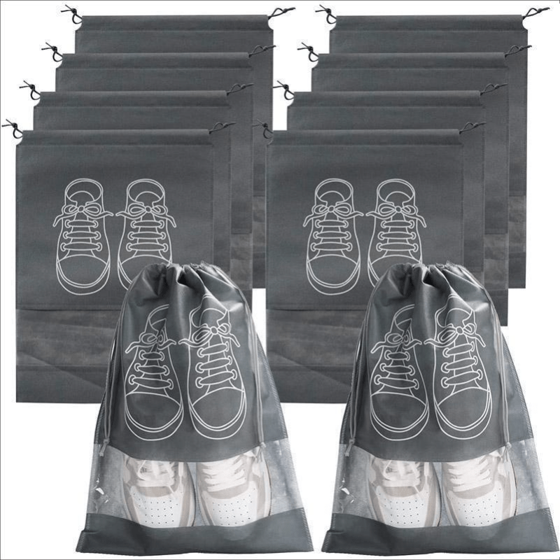 10/5pcs Multi-Color Shoes Storage Bag Closet Organizer Non-woven Travel Portable Bag Clothing Classified Hanging Bag, Hanging Shoe Organizers