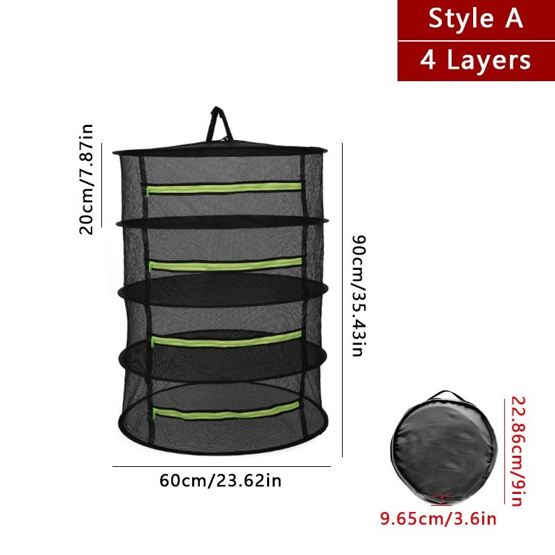 1pc Multi-Layer Drying Net Bag - Efficiently Dries Herbs, Fish, and Delicates, Provides Ample Hanging Storage, Organizes and Maximizes Storage Capacity - Ideal for Home Organization and Decluttering, Must-Have Storage Supply