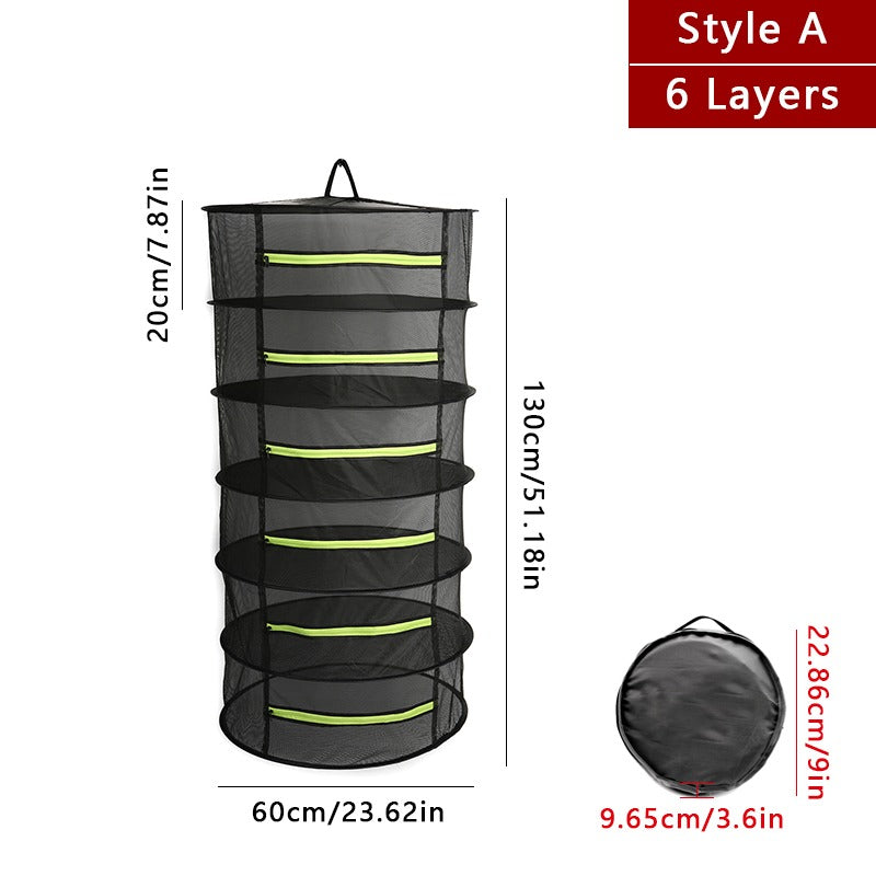 1pc Multi-Layer Drying Net Bag - Efficiently Dries Herbs, Fish, and Delicates, Provides Ample Hanging Storage, Organizes and Maximizes Storage Capacity - Ideal for Home Organization and Decluttering, Must-Have Storage Supply