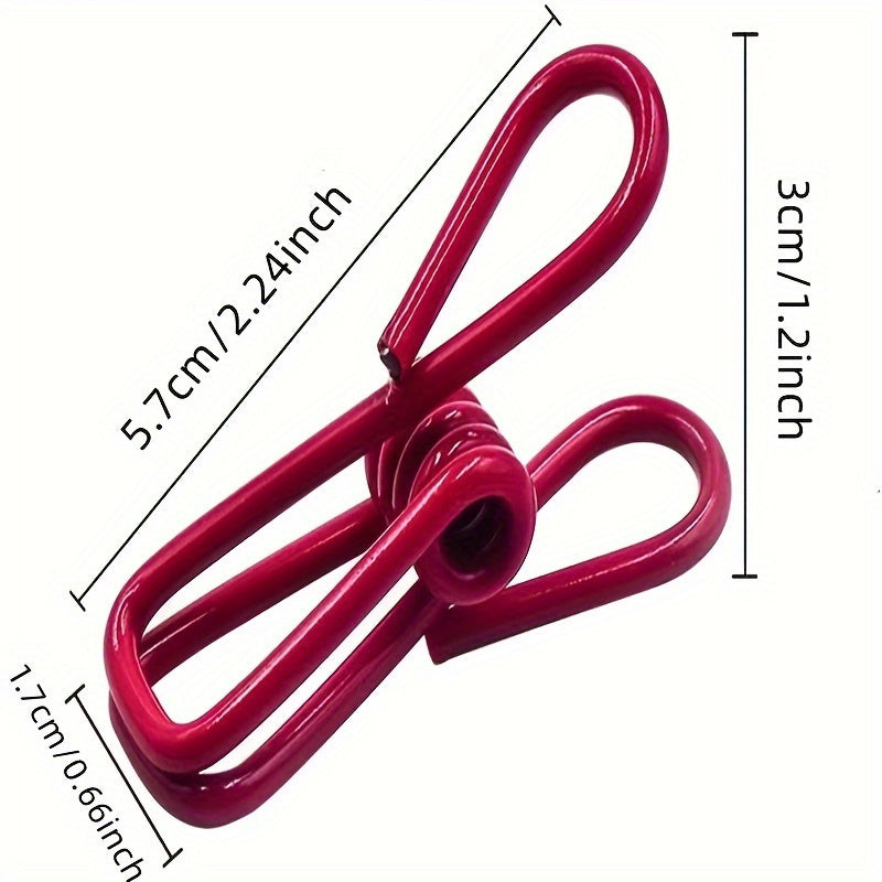 10pcs Durable Multi-Purpose PVC-Coated Steel Clips for Sealing Food Bags, Chips & More - Easy to Clean Kitchen & Dining Accessories (Assorted Colors)