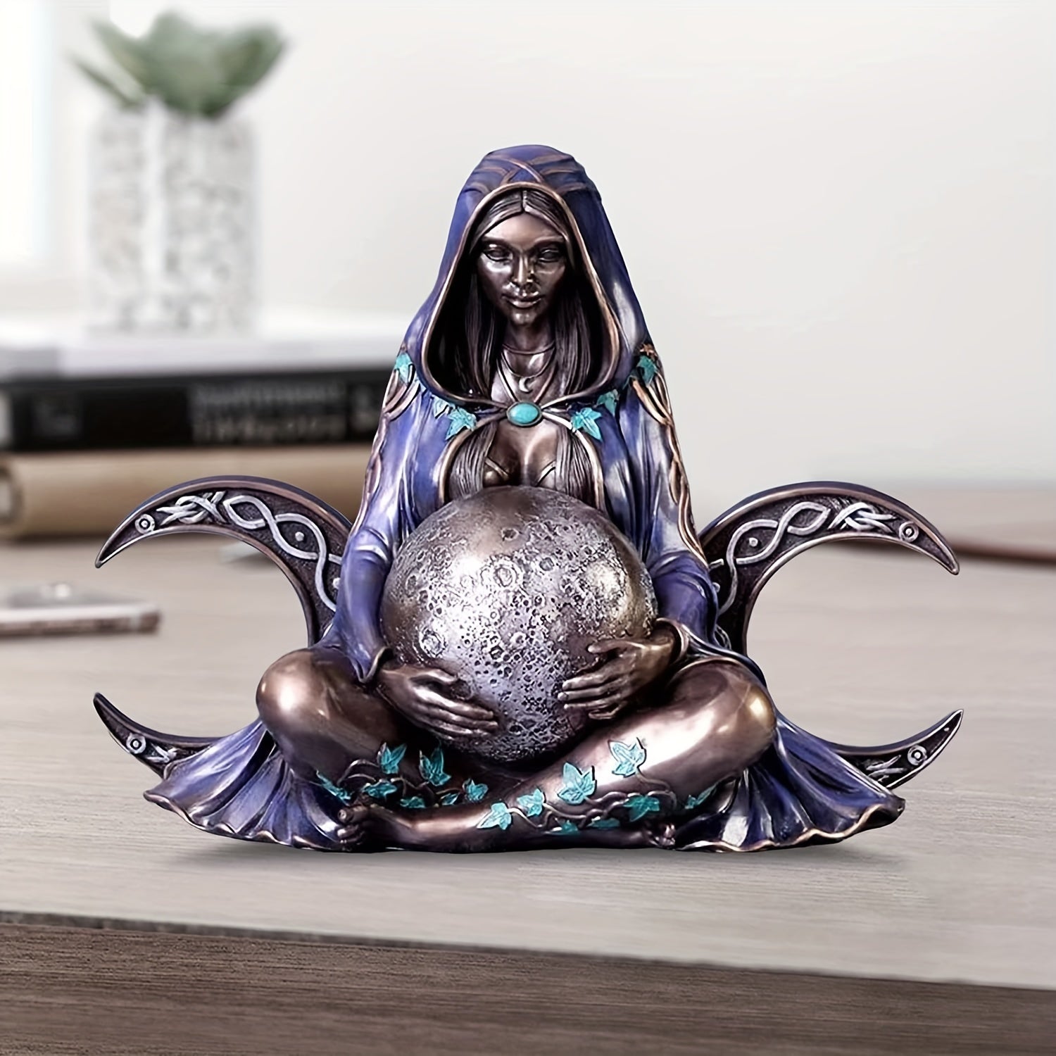 1pc Exquisite Mother Earth Gaia Goddess Figurine Statue - Resin Classic Sculpture for Pagan Wiccan Home Decor, Women Gift, Zen Decor, Universal Holidays - Handcrafted Artistic Ornament for Various Room Types