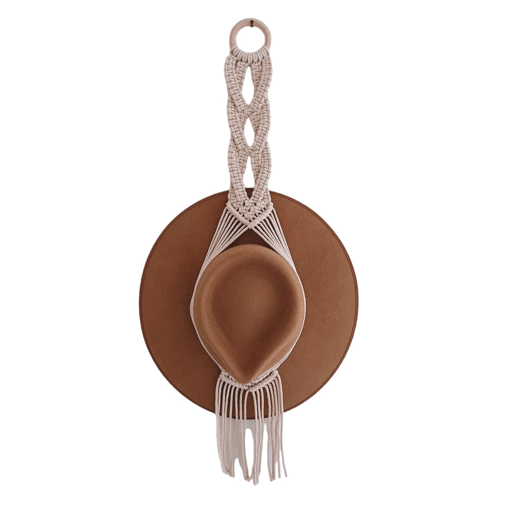 1pc Boho Tassel Hanging Woven Hat Rack