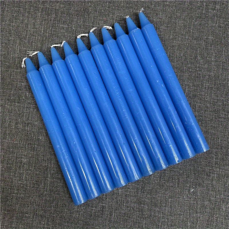 10 Fragranceless Straight Candles - Household Lighting Candles, Smokeless Romantic Wedding Long Pole Candles, High-End Wax Candles for Dining Tables, Restaurants, Gatherings, Easter, Day, and Valentine's Day