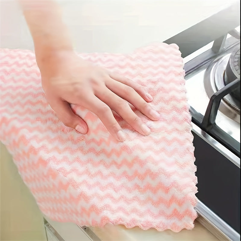 10pcs Ultra-Absorbent Microfiber Cleaning Cloths - Oil & Grease Resistant, Durable Dishwashing Towels in Bohemian Style Patterns for Kitchen, Bathroom & More - Easy to Clean & Reusable, Kitchen Towels