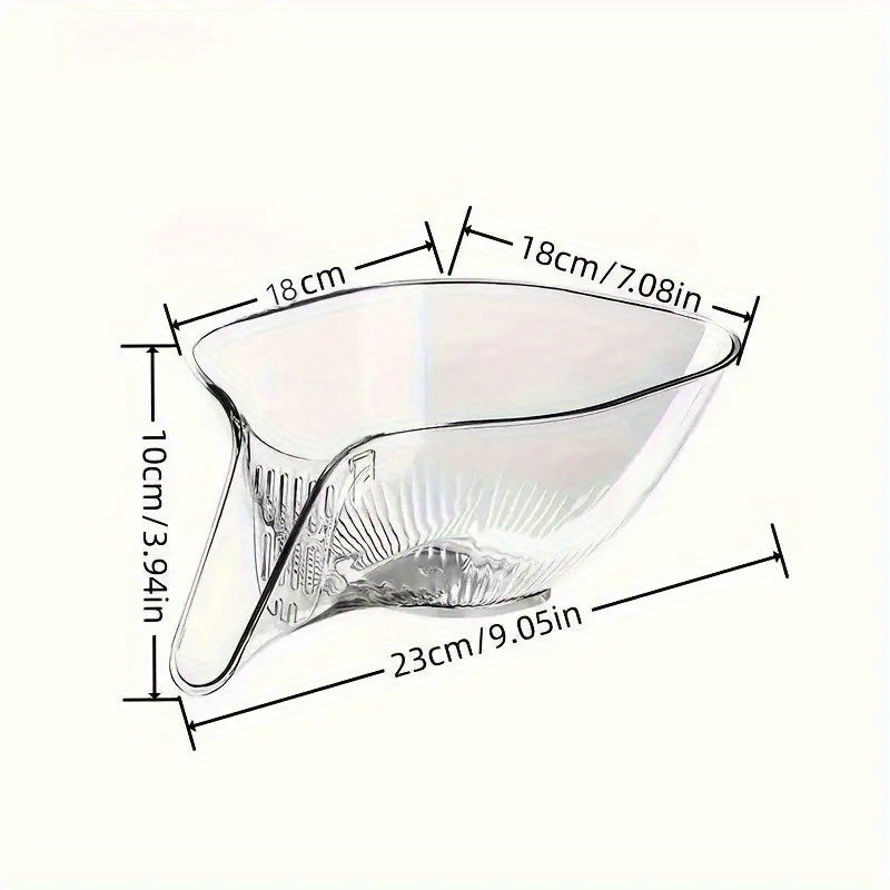 High-Quality, Versatile Kitchen Drain Basket - Multifunctional Plastic Strainer with Funnel for Vegetables, Pasta, Fruit & Salad - Perfect for BBQs & Outdoor Cooking