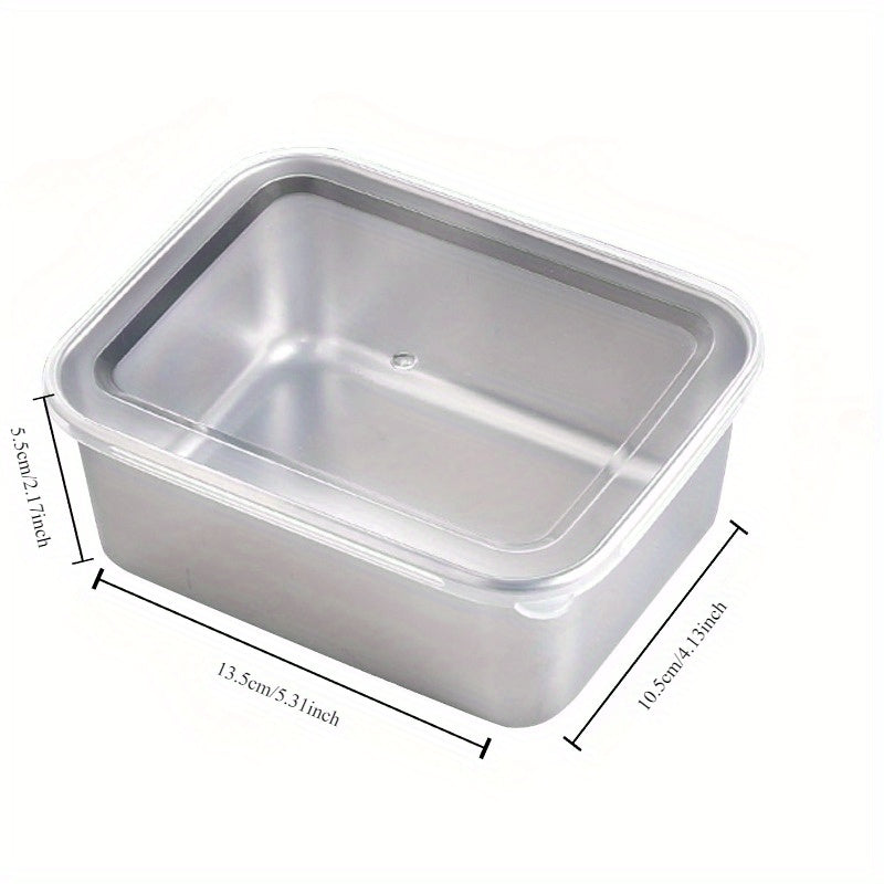 5pcs Stainless Steel Food Storage Containers Set with Lids - Leak-Proof, Reusable Rectangular Meal Prep Boxes for Kitchen Organization