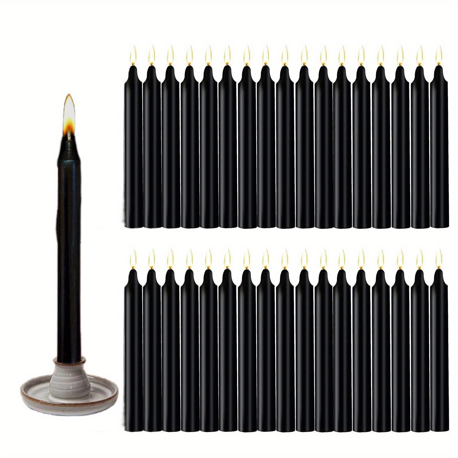10/20pcs Black Spell Chime Candles – Premium Mini Unscented Taper Candles for Rituals, Prayer, Birthdays, Meditation, Altar, Spells, Chime Candles - 4 Inch Tall - Ideal for Witches