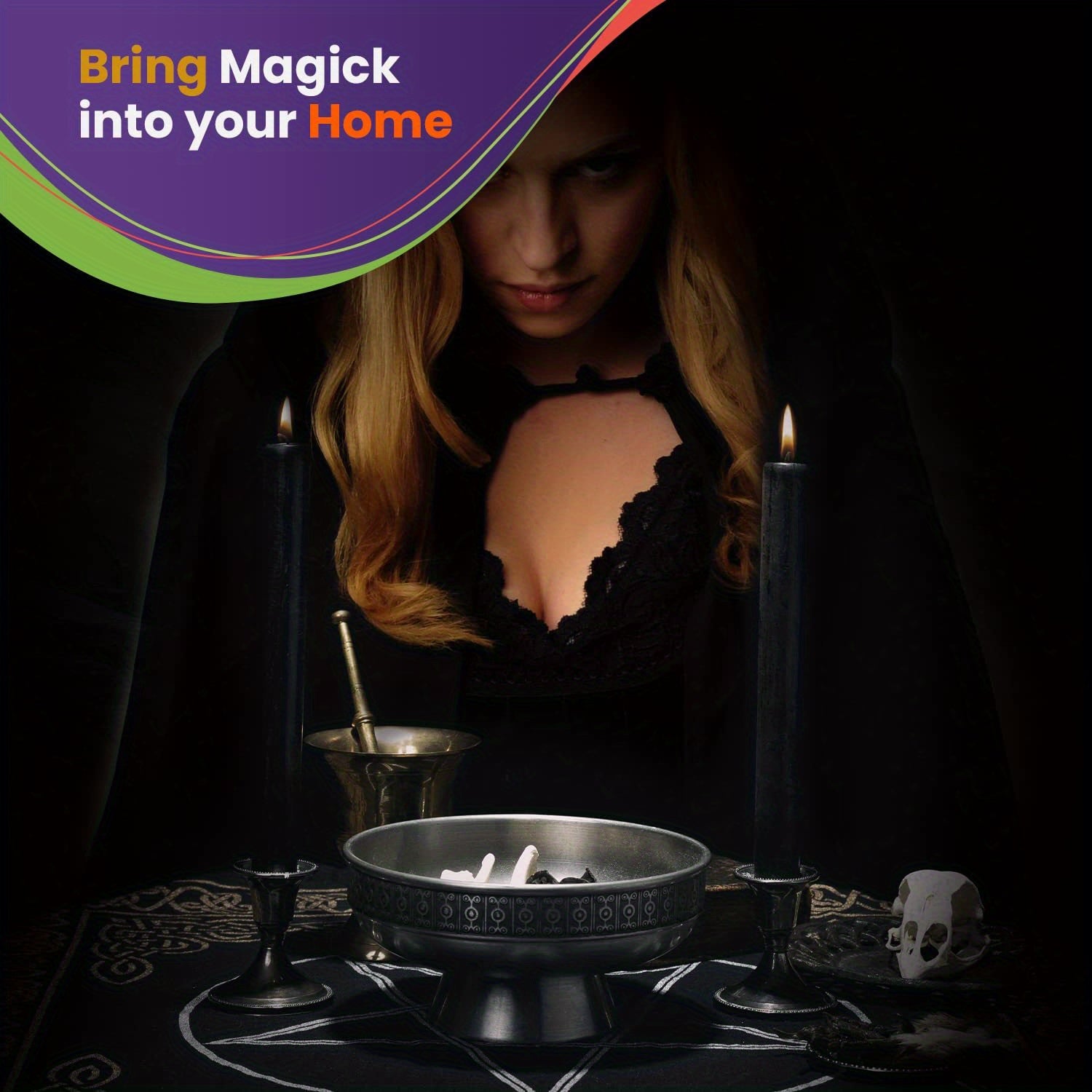 10/20pcs Black Spell Chime Candles – Premium Mini Unscented Taper Candles for Rituals, Prayer, Birthdays, Meditation, Altar, Spells, Chime Candles - 4 Inch Tall - Ideal for Witches