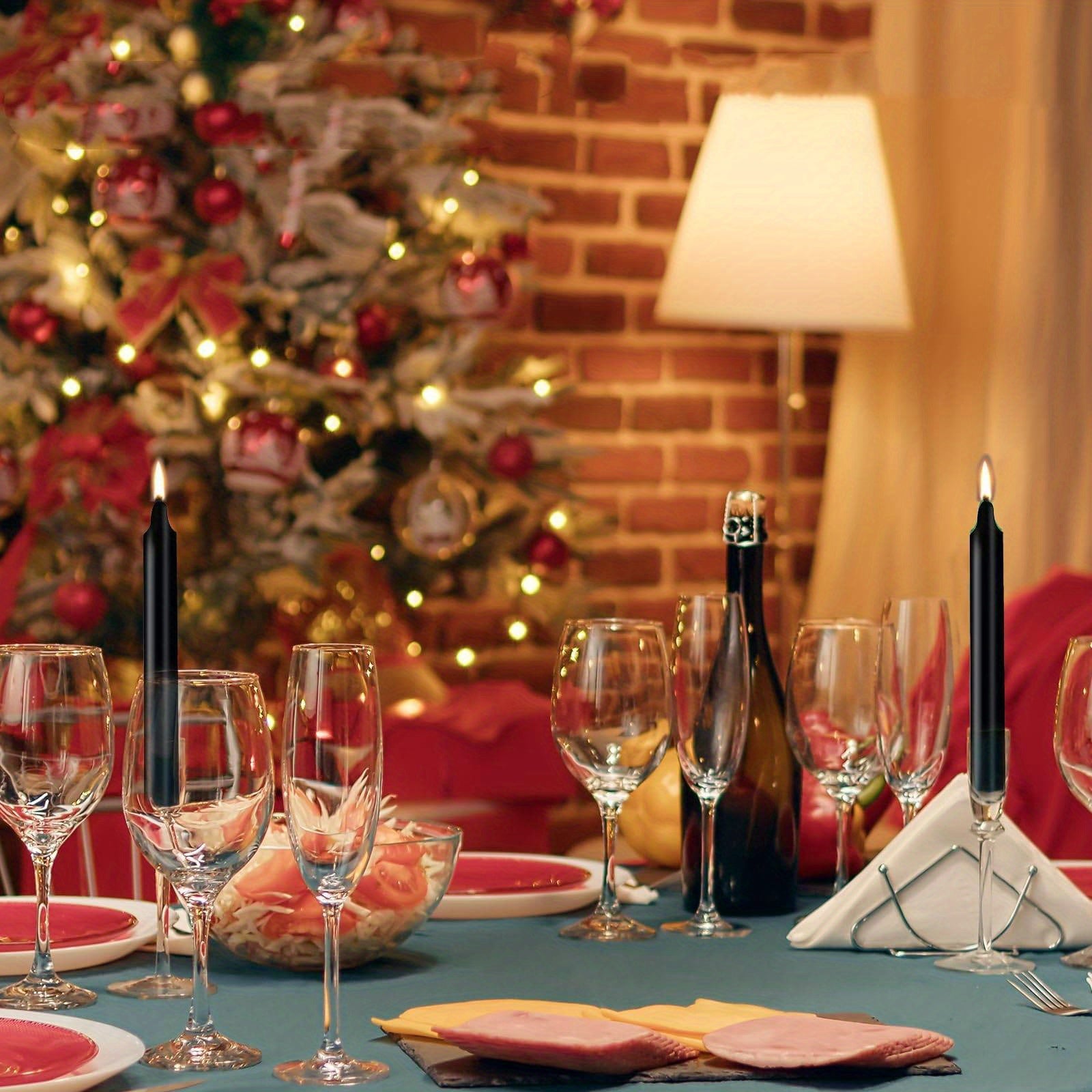 10/20pcs Black Spell Chime Candles – Premium Mini Unscented Taper Candles for Rituals, Prayer, Birthdays, Meditation, Altar, Spells, Chime Candles - 4 Inch Tall - Ideal for Witches