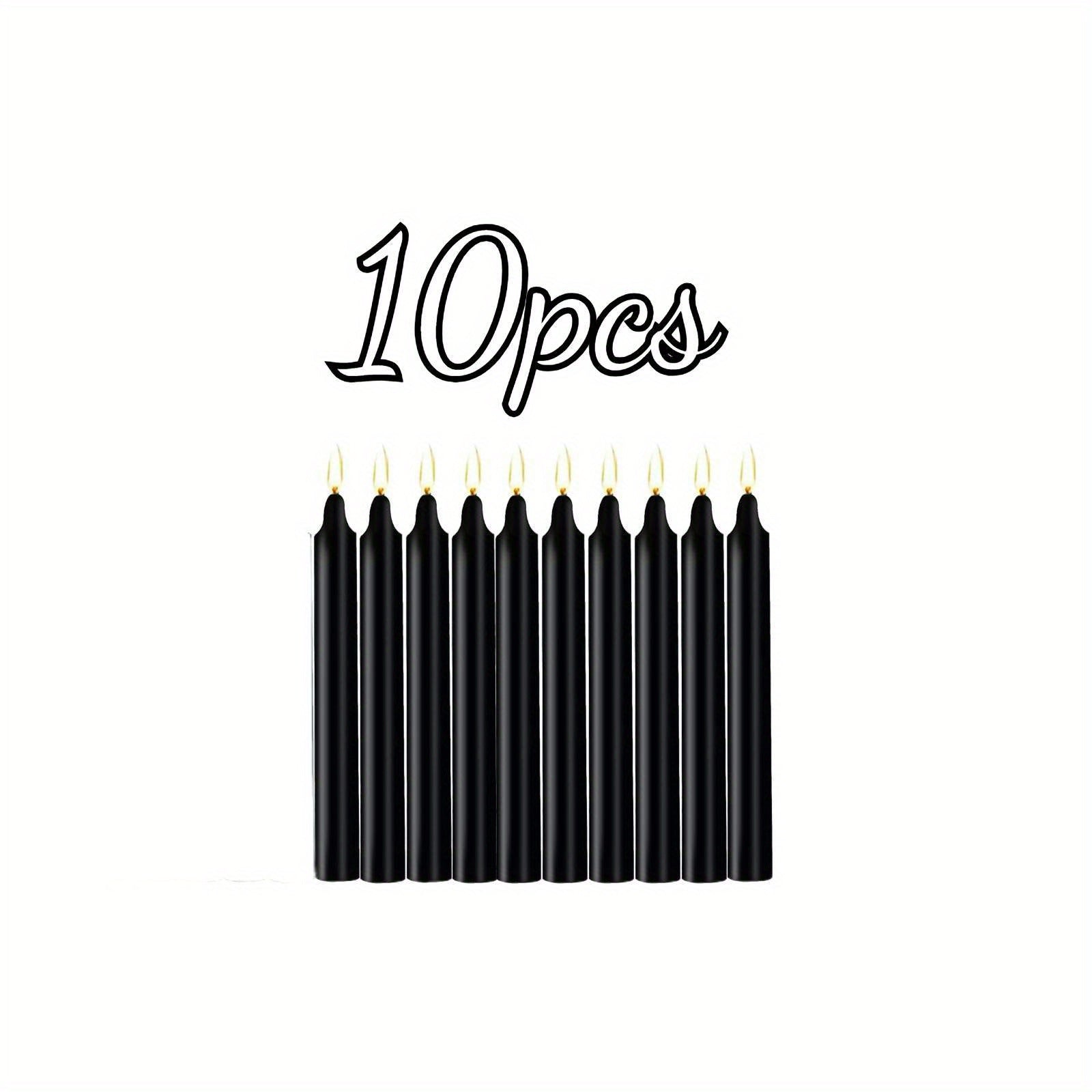 10/20pcs Black Spell Chime Candles – Premium Mini Unscented Taper Candles for Rituals, Prayer, Birthdays, Meditation, Altar, Spells, Chime Candles - 4 Inch Tall - Ideal for Witches