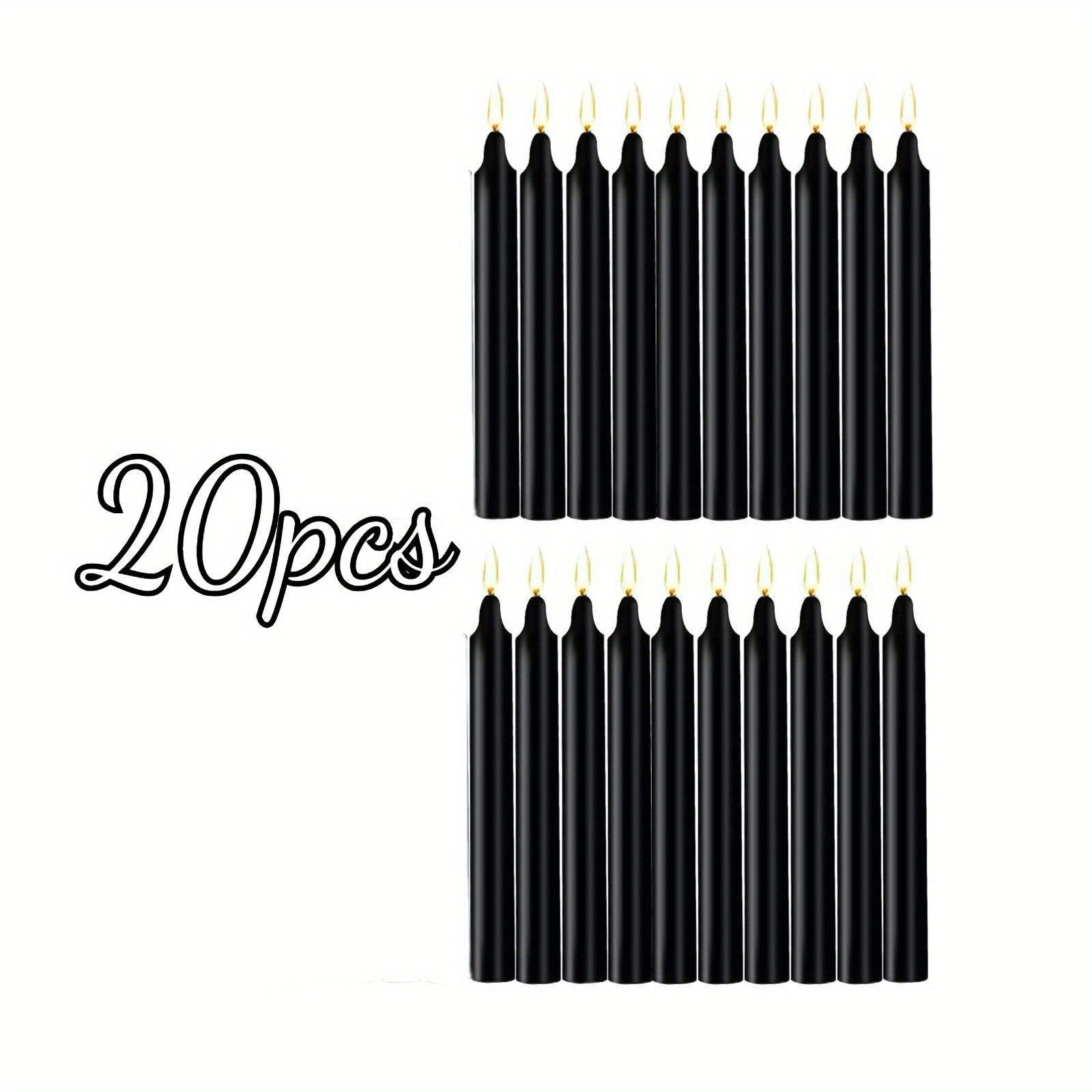10/20pcs Black Spell Chime Candles – Premium Mini Unscented Taper Candles for Rituals, Prayer, Birthdays, Meditation, Altar, Spells, Chime Candles - 4 Inch Tall - Ideal for Witches