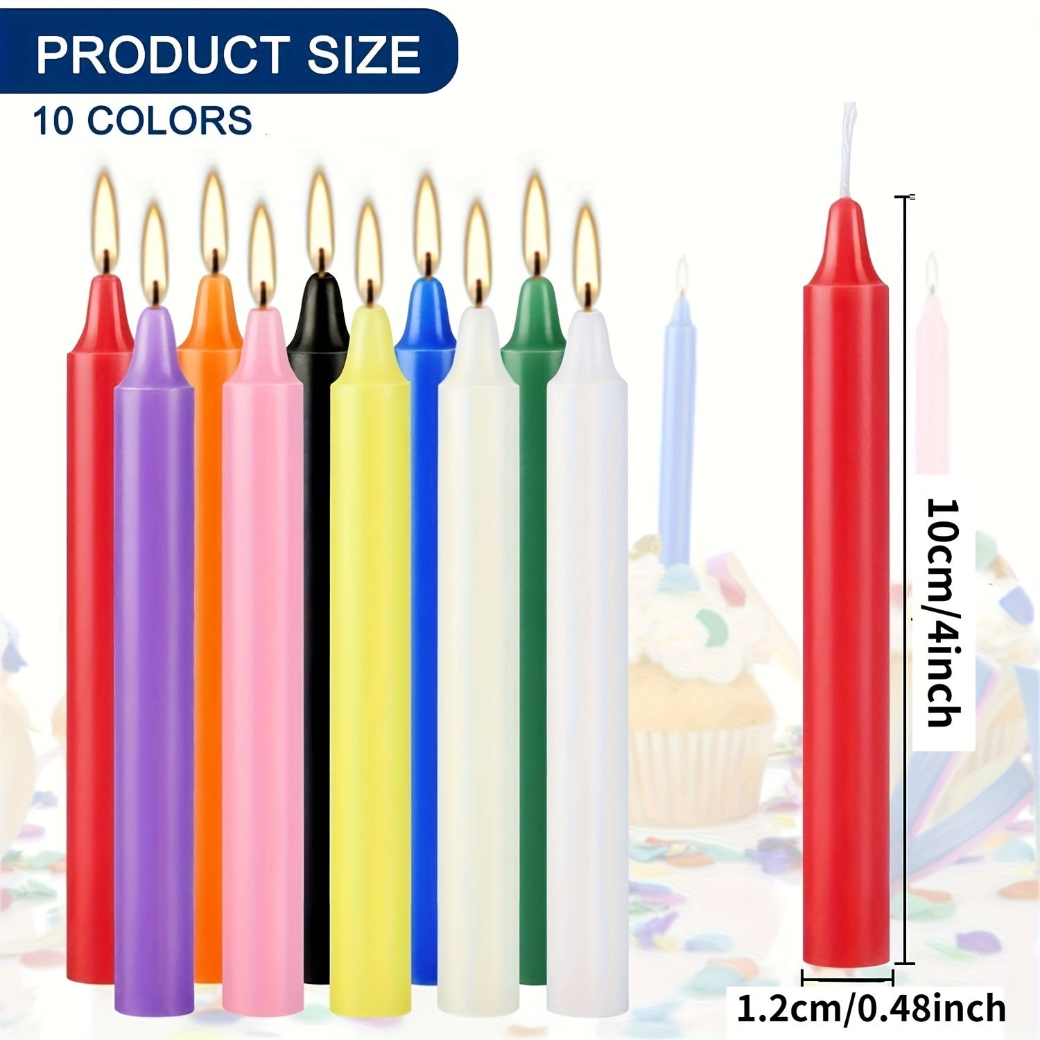 [4 Inch Unscented Spell Candles] Chime Candles Spell Candle Unscented Assorted Colored Candles Mini Taper 4 Inch Tall x 1/2 Inch Diameter, Good for Witch Crafts Supplies with Candle Holder