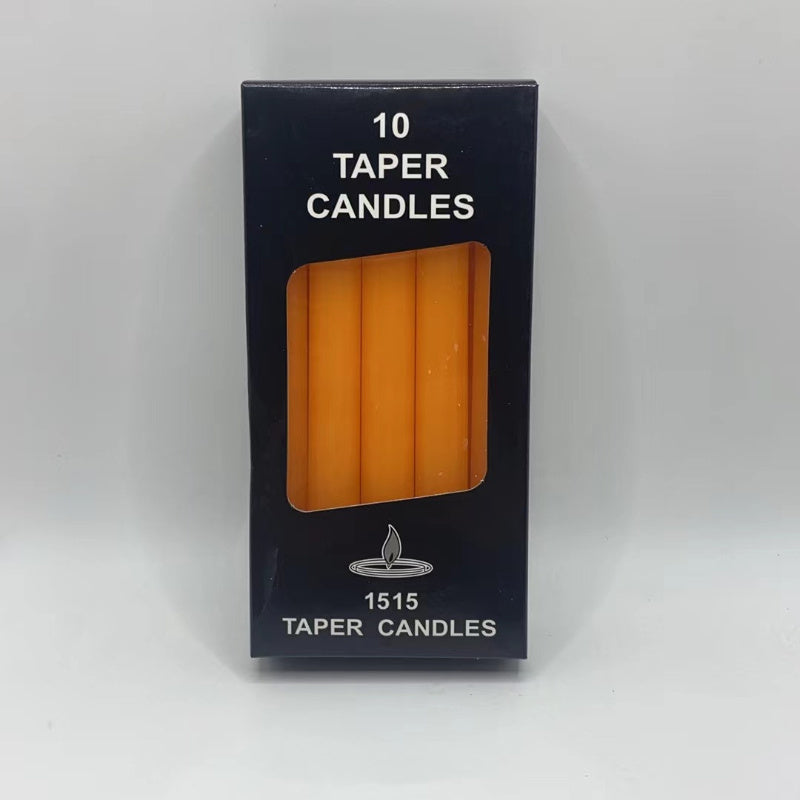 10 Fragranceless Straight Candles - Household Lighting Candles, Smokeless Romantic Wedding Long Pole Candles, High-End Wax Candles for Dining Tables, Restaurants, Gatherings, Easter, Day, and Valentine's Day