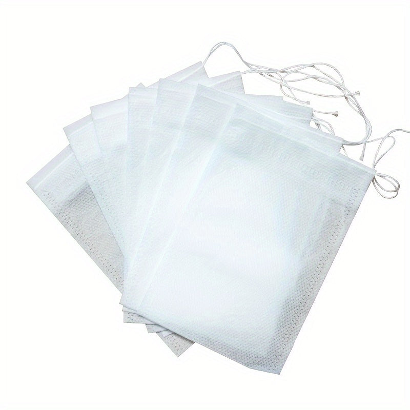 100pcs Reusable Drawstring Soup Bags - Versatile Tea, Spice & Cheesecloth Filters for Cooking, Chinese Medicine & Bone Broth Brewing - Essential Kitchen Accessories